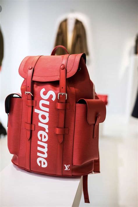 black supreme lv backpack fake|real supreme logo notch.